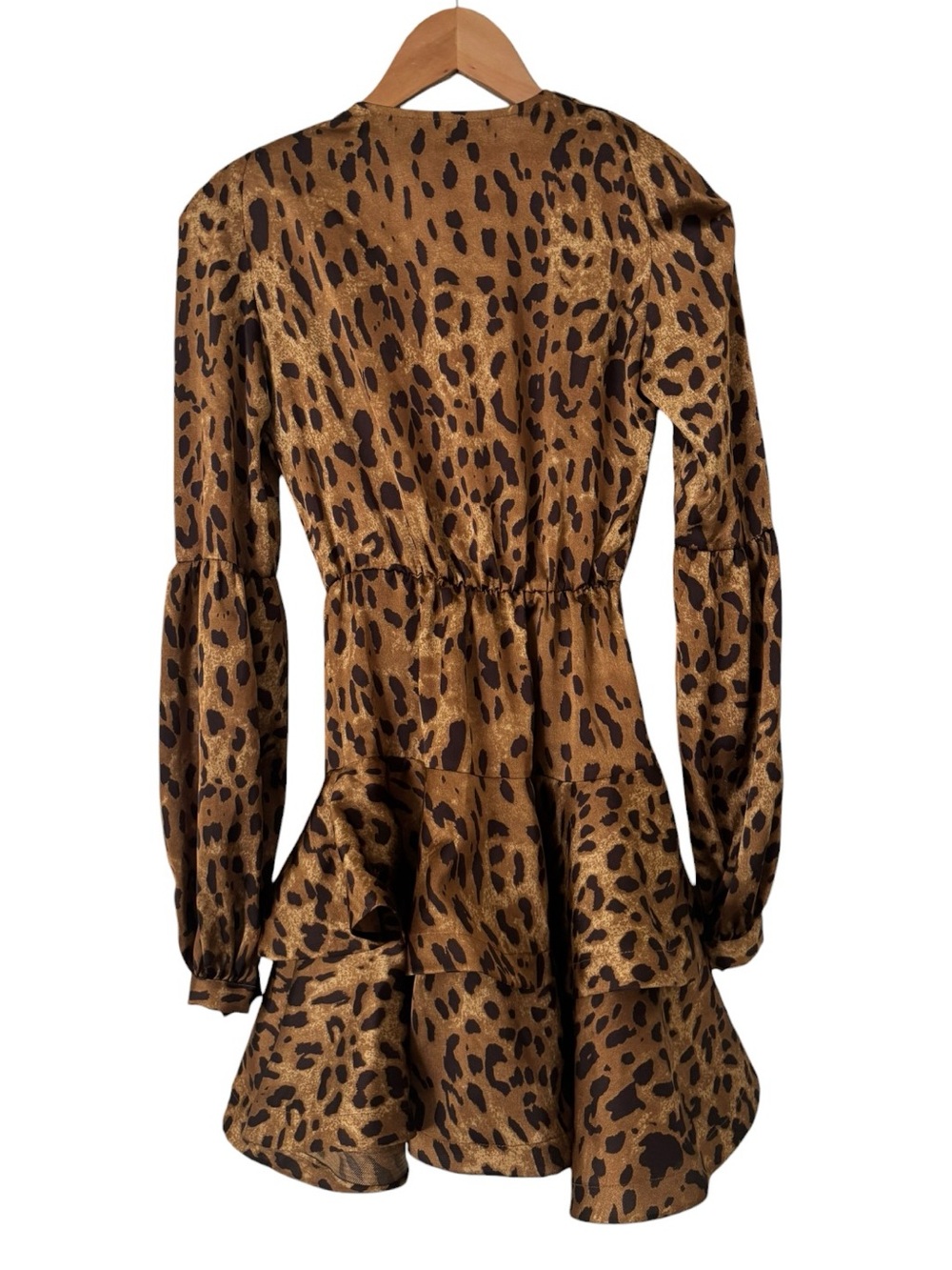 Bronx & Banco Leo Ruffled Animal-Print Mini Dress - Picture 3 of 4